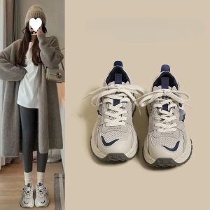 Daddy shoes women's 2025 new spring women's shoes Forrest Gump shoes women's retro gray shoes sneakers casual