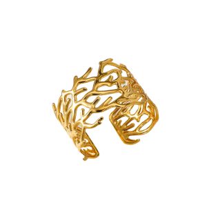 European and American marine stainless steel bracelets exaggerated widened version of personalized high-end open ornament bracelets niche titanium steel