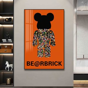 Building block minifigures, three-dimensional physical decoration, 3D cartoon living room, sofa hanging painting, bedroom, children's room mural, porch painting