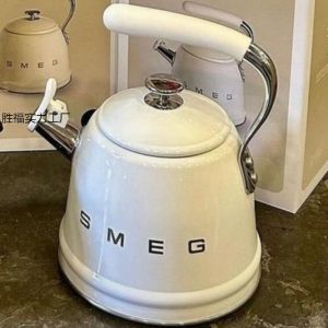 SMEG Smeg Vintage Electric Kettle Stainless Steel Kettle Insulated Stainless Steel 3L Large Capacity Horn Kettle