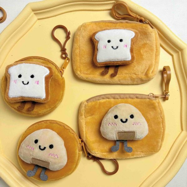 Xiaohongshu cartoon plush coin coin purse funny cookies headphone storage bag girls' keychain bag hanging ornament