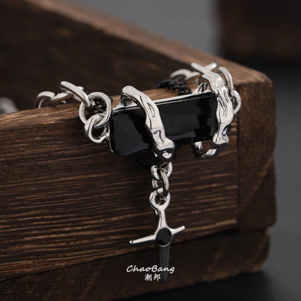 Starlight Haoshi titanium steel necklace men's trend high-end niche personality design light luxury collarbone chain women's ins jewelry - Image 3