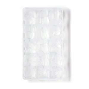 600pcs boxed mom raw nail nail sheets, ultra-thin and non-marking matte grinding short trapezoidal nail patches wearable nail sheets