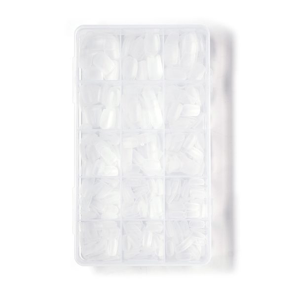 600pcs boxed mom raw nail nail sheets, ultra-thin and non-marking matte grinding short trapezoidal nail patches wearable nail sheets - Image 5
