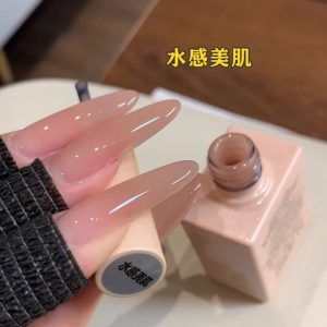 Ice permeable skin nail polish glue 2025 popular white jade grease Zhen Huan nude nail salon special wholesale