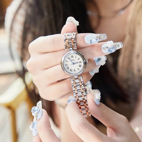 Cody Light Luxury Premium Steel Strap Watch Small and Exquisite Solid Stainless Steel Watch Women's Waterproof Quartz Watch - Image 4