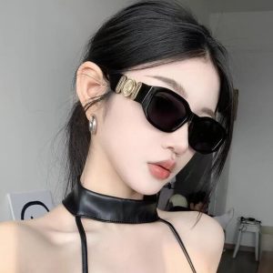 New retro European and American style polygonal round face sunglasses for women slimming high-end atmosphere sunscreen sunglasses women's batch