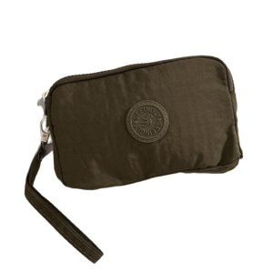 Korean version of the fabric hand-held coin purse ladies long fashion three-layer zipper large-capacity large-screen mobile phone key bag
