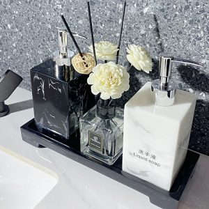Light luxury hand sanitizer bottle creative hotel bathroom lotion bottle beauty shop shampoo shower gel sub-bottle tray