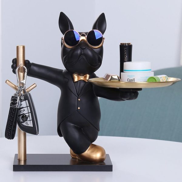 Nordic Light Luxury Bulldog Tray TV Cabinet Living Room Desktop Decoration Creative Decoration Entrance Storage Gift - Image 4
