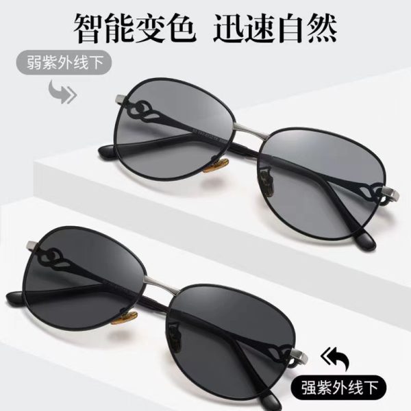 Smart photochromic sunglasses women's high quality polarized sunglasses driving driving travel UV protection glasses - Image 3
