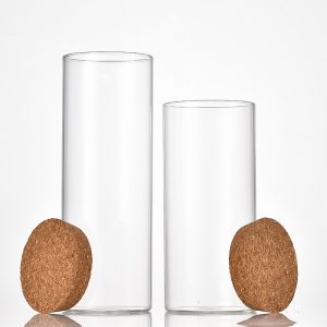 80 straight mouth high borosilicate storage jar bottle flower tea bottle kitchen storage jar incense bottle Amazon cross-border exclusive supply