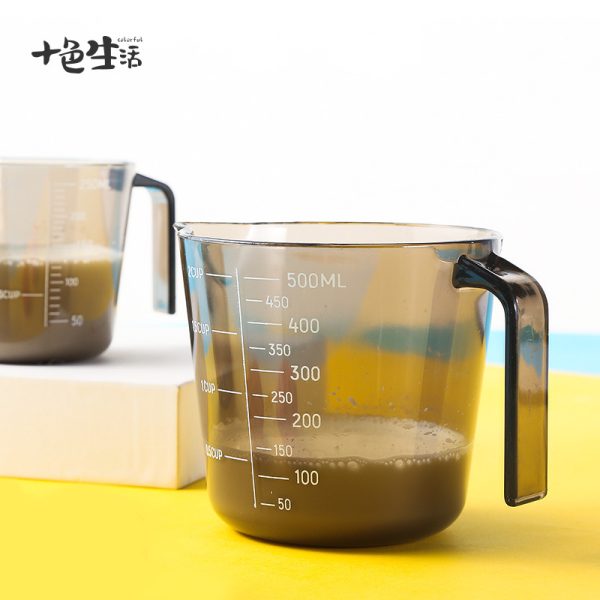 Plastic measuring cup transparent with scale cup size measuring cup tea shop kitchen household baking measuring tool set