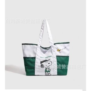 Canvas tote bag new style Snoopy ladies handbag large capacity student tutoring bag trend crossbody bag wholesale