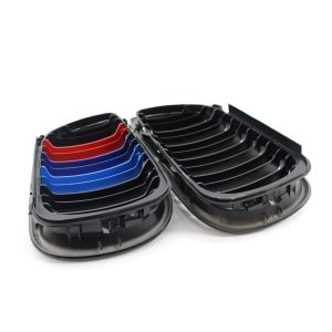 Cross-border exclusive for 02-05 BMW BMW 3 Series E46 grille gloss black double-line M version grille