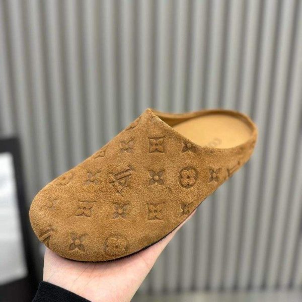 Wrapped toe half slippers women's 2025 new printed nubuck one-foot slacker platform muffin Birkenstock mules