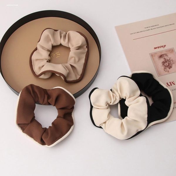 Korean version of the new fat intestine hair rope simple and versatile scrunchie head rope tie hair girl's large intestine circle leather wrapper hair accessories