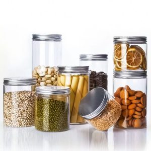 75 Ports Transparent Plastic PET Sealed Jar Wide Mouth Plastic Bottle Transparent Empty Jar Kitchen Storage Sealed Jar In Stock