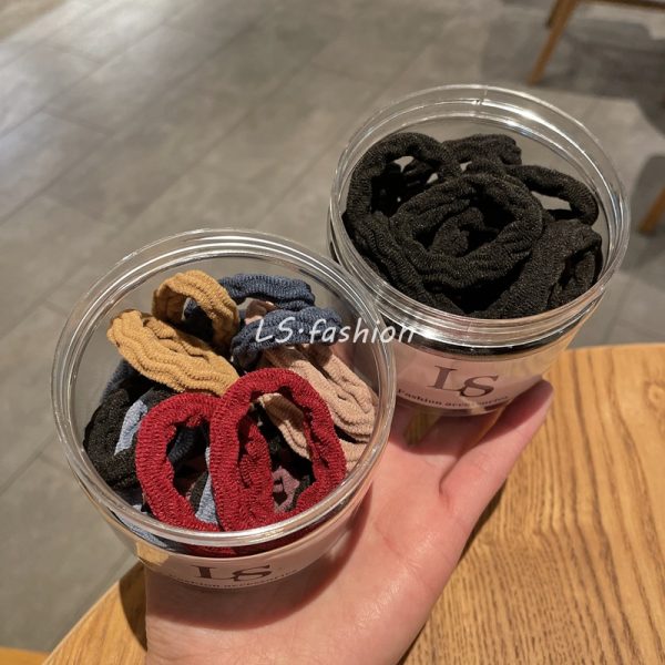 Dongdaemun basic model 20 rubber bands female hair ring Korean net red head rope head ring Korean version headwear hair accessories female - Image 3
