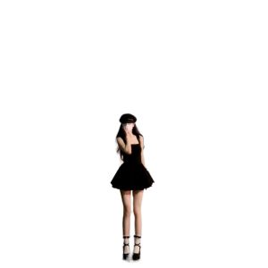 French pure desire summer new Hepburn little black dress waist slimming dress temperament suspender flower bud fluffy short skirt