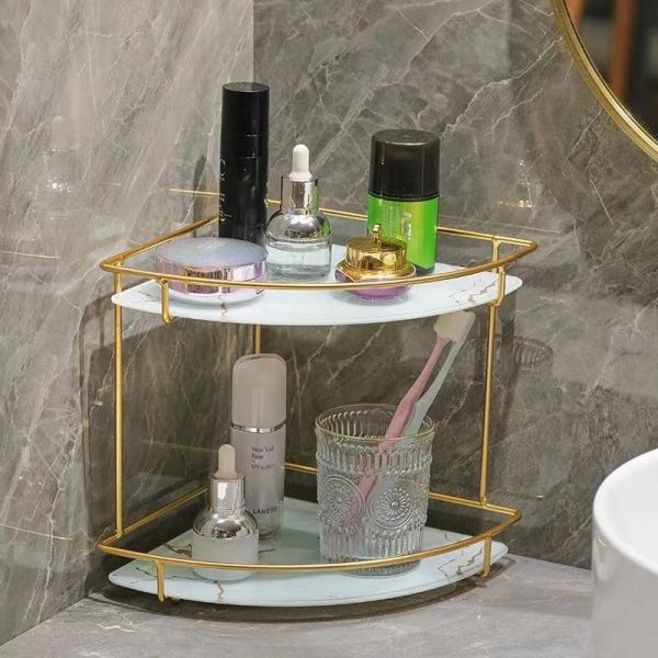 Bathroom, toilet, kitchen corner, toilet, cosmetics, tabletop, handwashing, sink, corner, triangle storage shelf