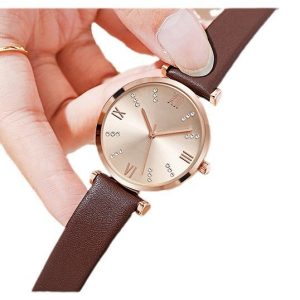 INRA New Fashionable and Versatile Quartz Women's Watch 98685 with studded belt