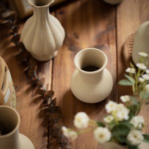 Jingdezhen plain embryo small vase vintage nostalgic stoneware flower ware home entrance living room study table decoration ornaments