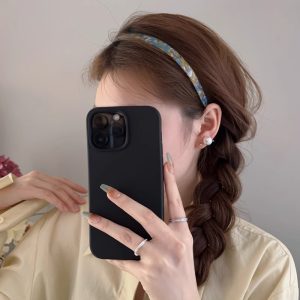 High-end acetic acid glasses plate headband women's 2024 new marble pattern non-slip headband simple headband hair accessories