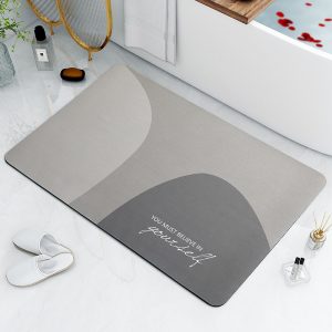 Cross-border technology velvet bathroom mat toilet absorbent non-slip foot mat easy to care for diatom mud floor mat can be customized wholesale