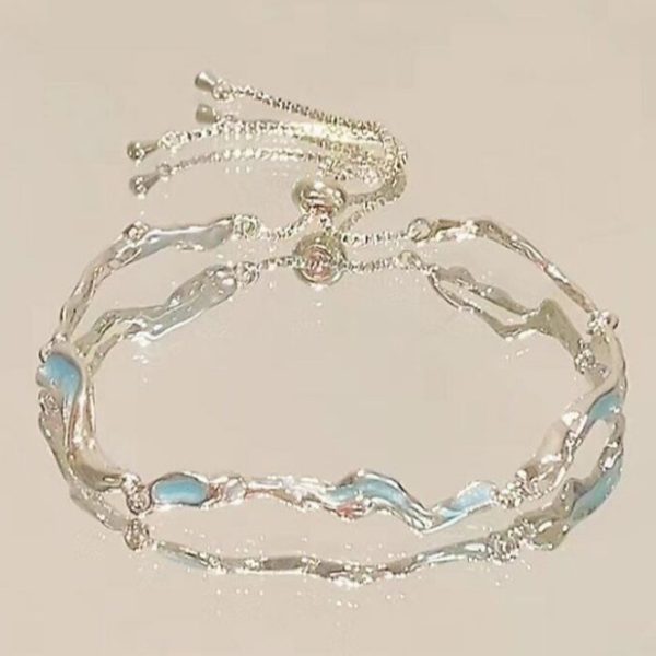 Pink zircon cherry blossom bow bracelet women's ins niche light luxury temperament high-end cold girlfriend hand ornament girl - Image 3