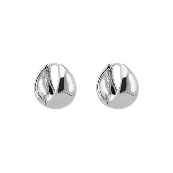 Water drop earrings, women's niche design, light luxury, high-end temperament, simple French fashion circles, ins-style earrings - Image 5