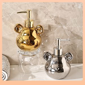 ✅ Ceramic dispensing bottle sets: press-on body wash, shampoo, hand sanitizer, small bottles, empty bottles, lotion