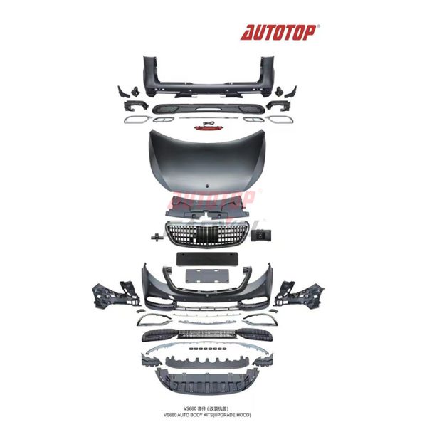 Applicable to 16-25 Mercedes-Benz Vito upgraded Maybach kit vito modification surround VS680 front and rear bar rear lip
