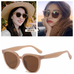 Xiaohongshu sunglasses, brown polarized sunglasses, women's Liu Yifei, the same UV protection can be matched with myopia