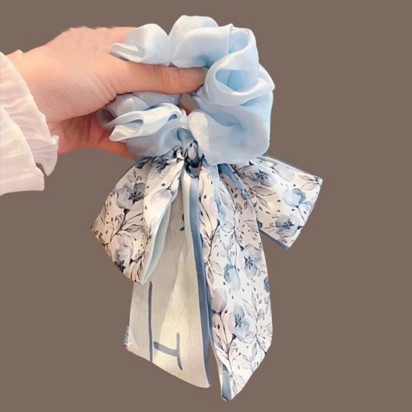 Sweet bow headband, new streamer headband, high-end high ponytail, hair rubber band, hair accessories, versatile headband
