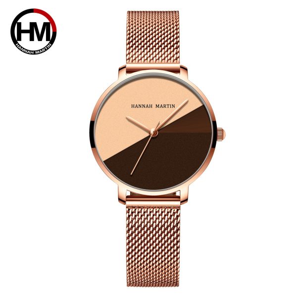 Nordic minimalist style non-graduated Japanese quartz movement watch waterproof literary and artistic fashion creative women's watch - Image 2