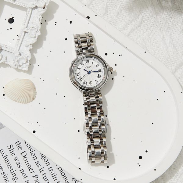 Cody Light Luxury Premium Steel Strap Watch Small and Exquisite Solid Stainless Steel Watch Women's Waterproof Quartz Watch - Image 3