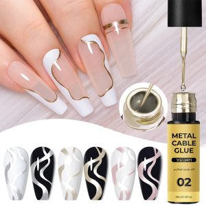Cross-border new product nail metal wire glue high-density hook paint glue metal glue phototherapy nail glue 5ml
