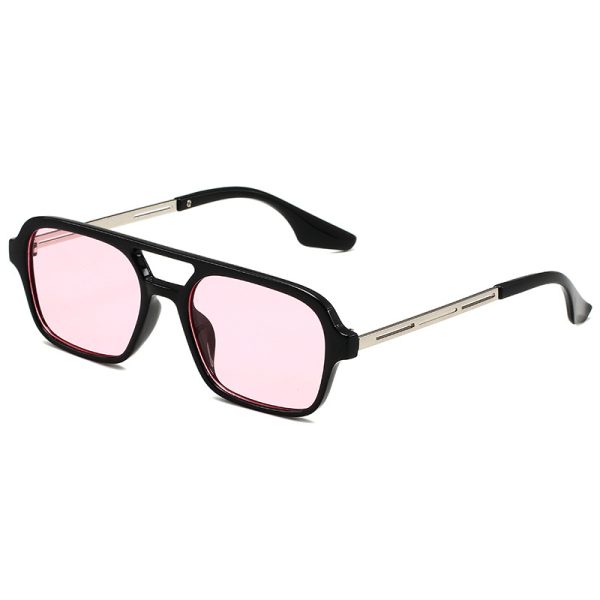 2024 New Korean Version Male Pilot Glasses Retro Double Beam Small Square Frame Sunglasses Sunglasses Tide Women Spot Wholesale - Image 4