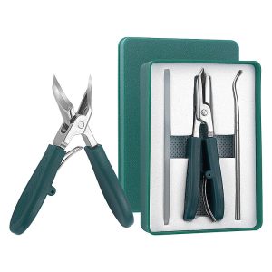Cross-border large opening tip thin oblique nail clippers high-end anti-splash nail clippers eagle beak oblique thick toenail clippers