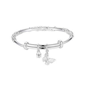 Flowers, solid sliding bracelets, female stamens, butterflies, niche temperament, high-end adjustable bracelets, versatile