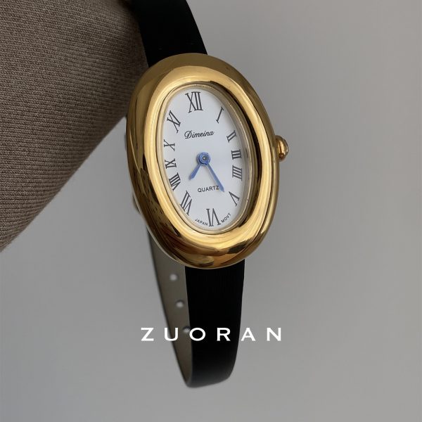 ZUORAN Oval Vintage French Medieval Style Exquisite Fashion Women's Quartz Watch Cross-border Live 59