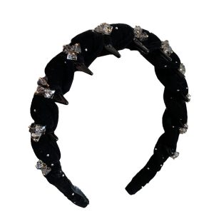 The original [Star Diamond Secret Language] headband high-end sense is hand-woven full of diamond headband broken hair finishing artifact hairpin