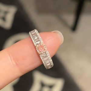 2024 popular zircon geometric opening ring, simple and fashionable, index finger ring, temperament, light luxury, versatile hand jewelry, wholesale women