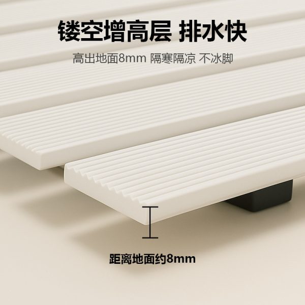 Cross-border anti-slip mat foldable bathroom toilet partition bath shower foot step mat door anti-drop carpet - Image 5