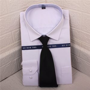 Su Xi can pick up a drop-off white polyester cotton shirt men's long-sleeved blue black short-sleeved shirt men's plus size