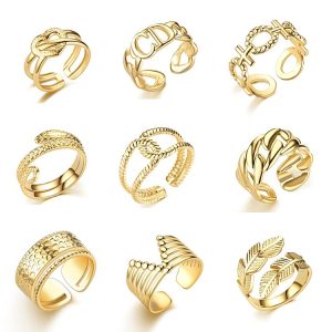 Cross-border explosive opening titanium steel ring women's fashion pop couple personality ring European and American Amazon hand jewelry