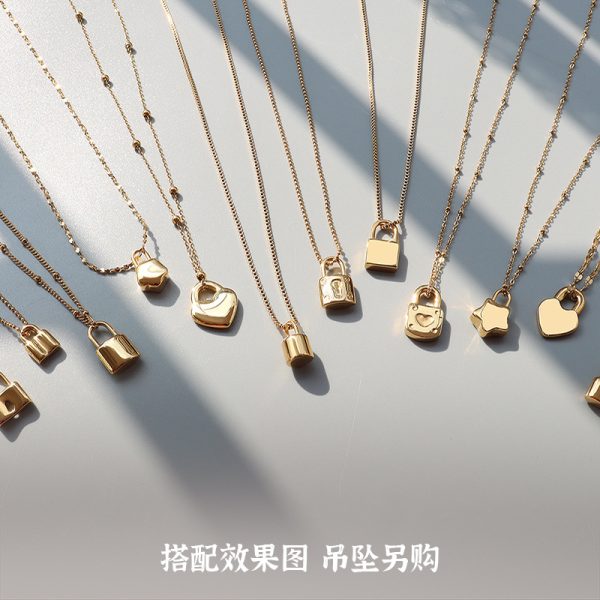 Cross chain, snake bone chain, twist chain, box chain, variety necklace, women's titanium steel plated 18K gold chain, clavicle chain jewelry - Image 3