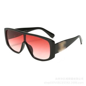 New European and American large frame one-piece fashion sunglasses women's high-end sunscreen party personality retro sunglasses wholesale