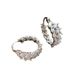 Light luxury diamond set U-shaped wheat ear buckle high-end niche design earrings French fashion new earrings women's wholesale